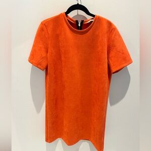 Zara suede orange dress